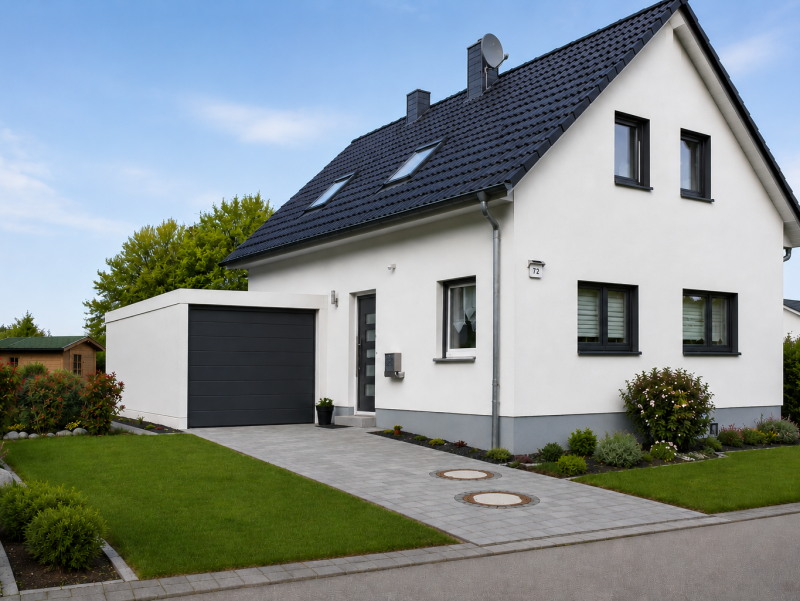Die klassische Einzelgarage – Standard Einzelgarage · 2,95 × 6 × 2,55 m · Sektionaltor RAL 7016