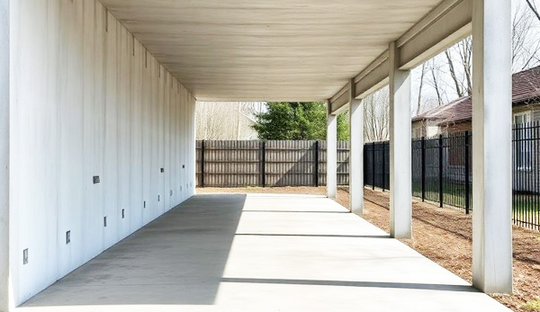 Carport aus Stahlbeton – Robuster Carport für mehrere Fahrzeuge, witterungsbeständig und integriert in die Umgebung.